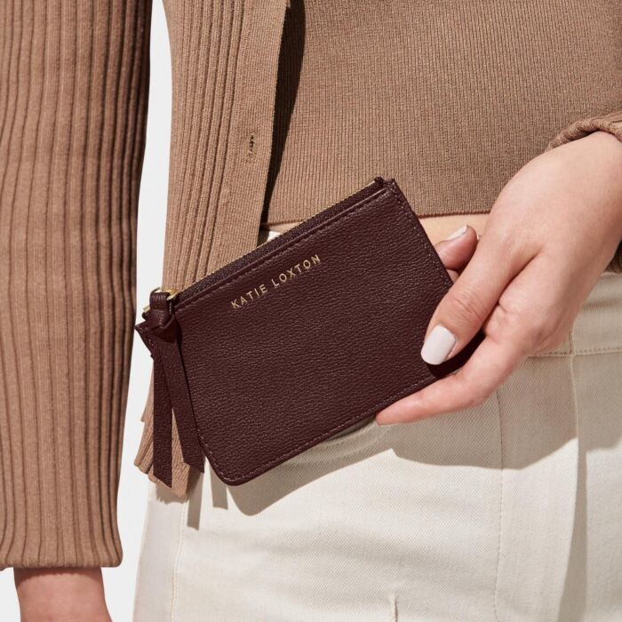 Katie Loxton Isla Coin Purse and Card Holder - Plum